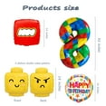 thumbnail image 5 of Cymylar 8th Birthday Block Balloon Set, 32-inch  Multicolor Birthday Party Baby Shower Decoration (6Pcs), 5 of 7