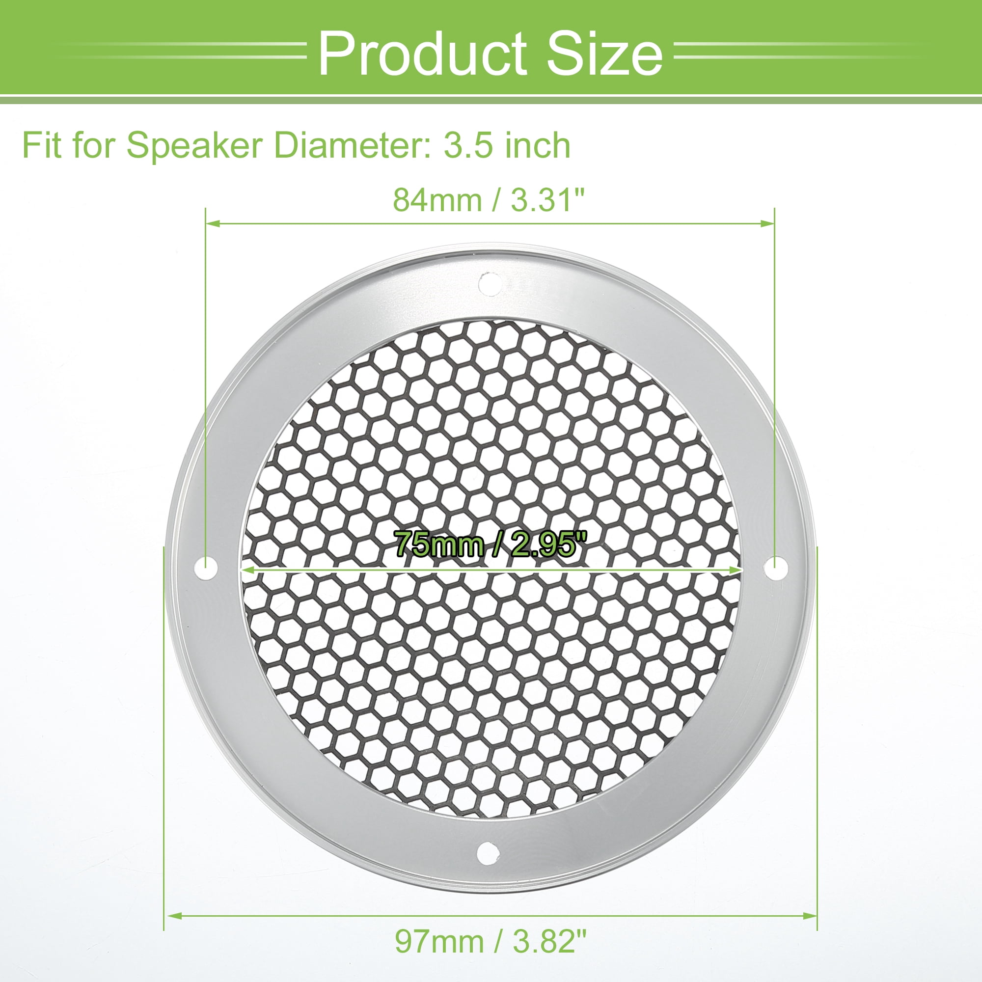 Unique Bargains Universal 3.5" Car Speaker Grills Cover with Mounting Screws