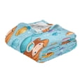 thumbnail image 2 of Camping Blankets Ultralight travel Fluorescent blanket 55*70in Flannel Fabric Ultra-soft Warm and Lightweight Little Mermaids and Seashells, 2 of 8