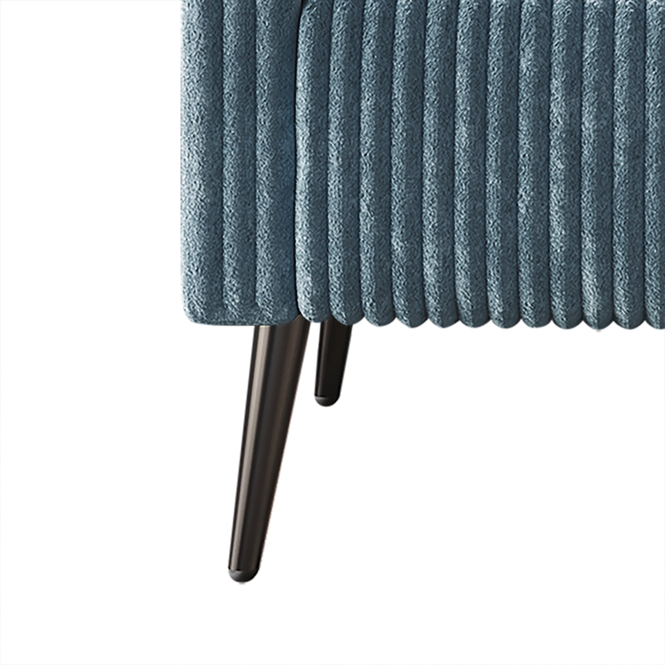 Castle Place Luxurious Corduroy Velvet Upholstered Loveseat, Light Blue