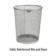 thumbnail image 4 of Mind Reader Mesh Trash Can, 16.65L (4.4 gal), Waste Paper Basket, Round, Office, Metal Mesh, 11.5"L x 11.5"W x 13.75"H, Set of 2, Silver, 4 of 8