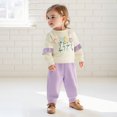 thumbnail image 3 of Jxzom Toddler Baby Girl Clothes 6 12 18 24 Months 2T 3T 4T Fall Winter Outfits Floral Crochet Embroidery Long Sleeve Sweatshirt Tops Pants Set, 3 of 8