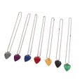 thumbnail image 1 of Guitar Pick, Decorative Unique Colorful Metal 7PCS Guitar Pick Necklace  For Lover, 1 of 8
