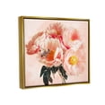 thumbnail image 4 of Stupell Industries Shimmering Bumble Bee Trendy Pink Glam Flowers Graphic Art Metallic Gold Floating Framed Canvas Print Wall Art, Design by Ziwei Li, 4 of 5