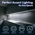 thumbnail image 7 of Power Practical LED Lights for TV Backlight - Luminoodle, USB Powered TV LED Light Strip with Bias Ambient Lighting, White, Medium, (24"-29” TV), 7 of 7