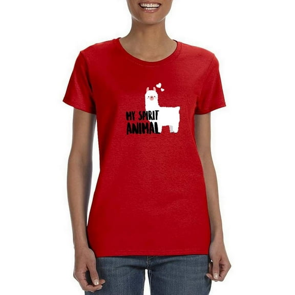 Llama, My Spirit Animal T-Shirt Women -SPIdeals Designs, Female Small