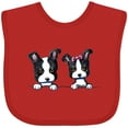 thumbnail image 3 of Inktastic Boston Terriers (dark Apparel) Boys or Girls Baby Bib, 3 of 4
