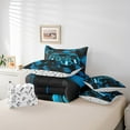 thumbnail image 4 of Erosebridal 3D Gamepad Bed in a Bag King size, Honeycomb Geometric Bed Set, Gamer Gaming Reversible Bedding King Size, Ultra Soft Room Decor, 7 Pieces, 4 of 6