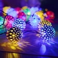 thumbnail image 3 of Guirnalda de luces solares navideñas para exteriores, 15 pies y 20 LED, 3 of 7