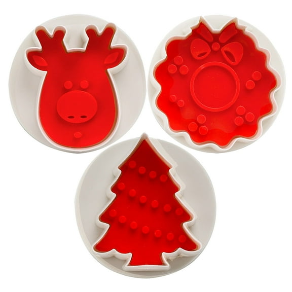 Mfigree Cookie Stamps, Cookie Press Mold, Decorating Supplies for DIY Baking, Cake, Pastry, Easy to Use- Christmas Series Household Baking Diy Tools