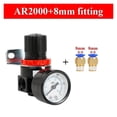thumbnail image 2 of AR2000 1/4'' Air Pressure Regulator Control Compressor Pump, Gas Regulating Treatment Units With Gau Adjustable ,Widely Used, 2 of 7