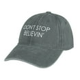 thumbnail image 7 of Don’t Stop Believin’ Santa Gray Hat Adjustable Funny Fashion Unisex Baseball Cap For Men Women, 7 of 7