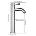 thumbnail image 3 of Aquaterior Single Handle Tall Vessel  Faucet Bathroom Vanity Tap 2 Packs, 3 of 11