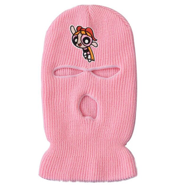 Máscara de esquí Y2K, pasamontañas de cara completa, sombrero de 3 agujeros, bordado de máscara de fiesta de Navidad, gorras de barra de hip-pop de punto cálido de invierno