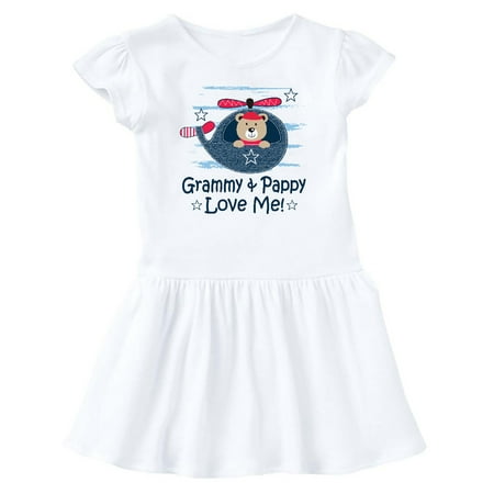 

Inktastic Grammy and Pappy Love Me Gift Baby Girl Dress