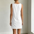 thumbnail image 4 of Afdoent Dresses For Women Draped Neck Sleeveless Dress Summer Minimalist Casual Tank Dress Beach Vacation Outfits Classic, 4 of 5