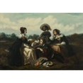 thumbnail image 3 of Gustave François Morin 14x11 Black Modern Framed Museum Art Print Titled - The Story. Characters in Louis XIII Costume (1830), 3 of 5