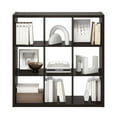 thumbnail image 2 of Pemberly Row Open Back Decorative Cube Storage Organizer in 9-Cube Dark Oak, 2 of 6