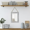 thumbnail image 2 of Arikago 12 x 16 in Wall Decorative Mirror, Rustic Wood Frame Rectangular Mirror with Hanging Rope for Entryway, Bedroom, Guest Bathroom, Living Room, Bedroom - Grey, 2 of 7