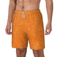 thumbnail image 2 of Balery Orange Glitter2 Mens Swim Trunks Swim Shorts for Men Quick Dry Inseam Beach Shorts with Compression Liner Pocket-XX-Large, 2 of 9