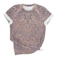 thumbnail image 3 of Cilsoka Trendy Shirts for Women 2026, Womens Casual Floral Print Tops Crewneck Short Sleeve T Shirts Fashion Outfits 2026 Spring Summer Shirts, Graphic Trendy Tees, 3 of 5