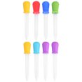 thumbnail image 1 of FELTECHELECTR 8 goteros de silicona y plástico para moldes de silicona, pipetas, artículos escolares y para el hogar (color aleatorio)., 1 of 6