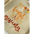 thumbnail image 5 of Infant Baby Boy Girl Thanksgiving Outfit Letter Turkey Print Long Sleeve Sweatshirt and Pants Set, 5 of 8