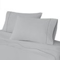 thumbnail image 3 of Royale Linens 4-Piece Glacier Grey Cotton Bed Sheet Set, Queen – Ultra Soft, 3 of 5