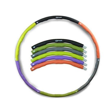 Yes4All 3-Pound Weighted Hula Hoop with 6 Detachable