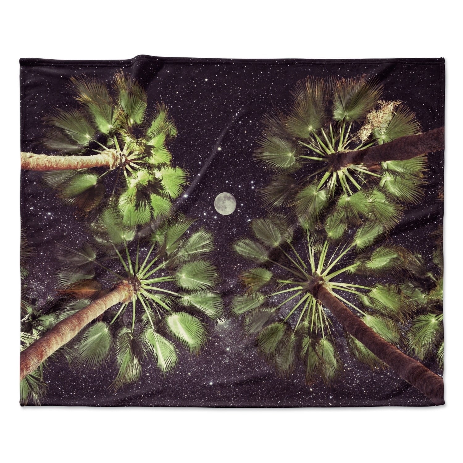 80 x 60 Fleece Blanket Kess InHouse Richard Casillas Paradise Palms Blue Pink Throw 80 x 60 Fleece Blanket Kess InHouse Richard Casillas Paradise Palms Blue Pink Throw