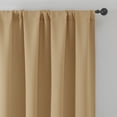 thumbnail image 3 of MKHILL Vela Gold Short Blackout Curtains 30 Inch Length 2 Panels, Room Darkening Thermal Insulated Rod Pocket Small Tier Curtains for Kitchen Bathroom Camper RV, Each 30"W x 30"L, Gold, 3 of 9