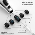 thumbnail image 3 of ORUYROP Pull Down Spray Head for Kitchen Faucet, 3-Function Kitchen Sink Spray Nozzle with 10 Adapters, Faucet Head Replacement Compatible with Moen, American Standard, Delta, Kohler Faucets,, 3 of 7