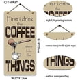 thumbnail image 3 of Coffee Bar Open Daily Cafe Decor Wood Hanging Plaque 5X10 Inch Coffee Signs Modern Bar Accessories Kitchen Home Pub Shop Coffee Station Farmhouse Decorative, 3 of 4