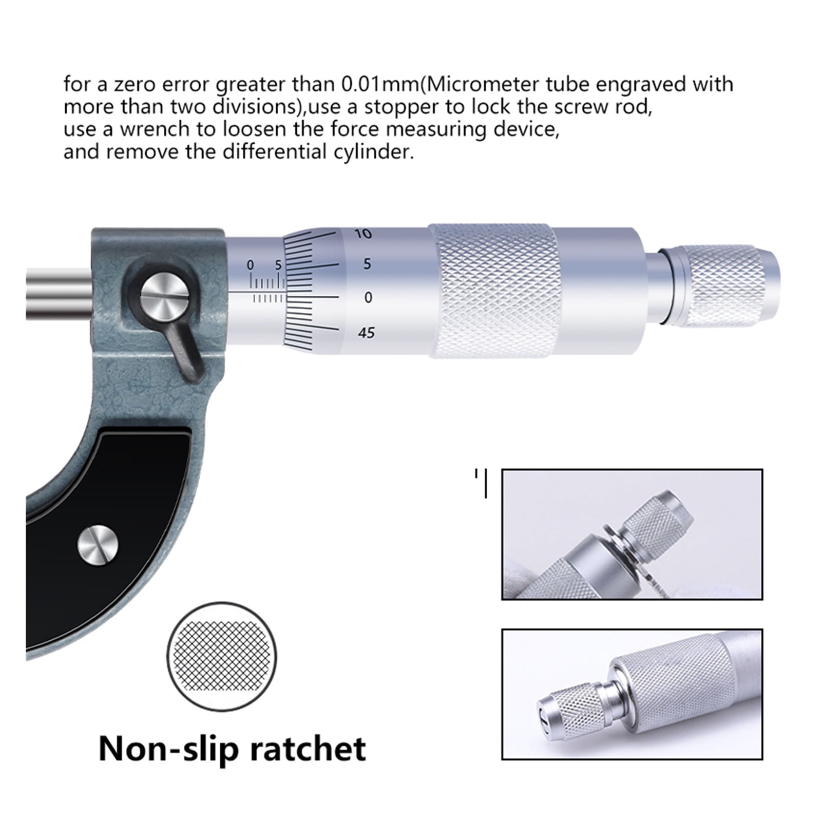 Caliper 0-25mm 0.01mm Outerside Micrometer Measure Precision Gauge Metal Caliper Measuring Tools