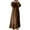 Coffee, variant on Dress for Women Long Sleeve Abaya Prayer Kaftan Clothing Elegant Loose Fit Casual Wear