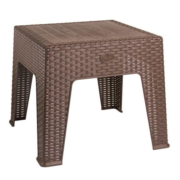 Bellin Plastic Rattan Table – Weather-Resistant Patio Table for Garden, Deck, or Balcony
