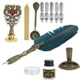 thumbnail image 1 of Ink Quill Dip Pen Set Vintage Feather Fountain Pen Student Writing Ink Stationery Gift Box, 1 of 7
