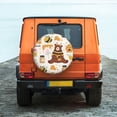 thumbnail image 6 of Goofa Cute Bee Honey Jar Hive Bear Pattern Universal Tire Cover for Jeep, SUV, Truck, and Trailer – Waterproof, UV-Resistant,Easy to Install, Fits 14"-17" Tires-15 inch, 6 of 6