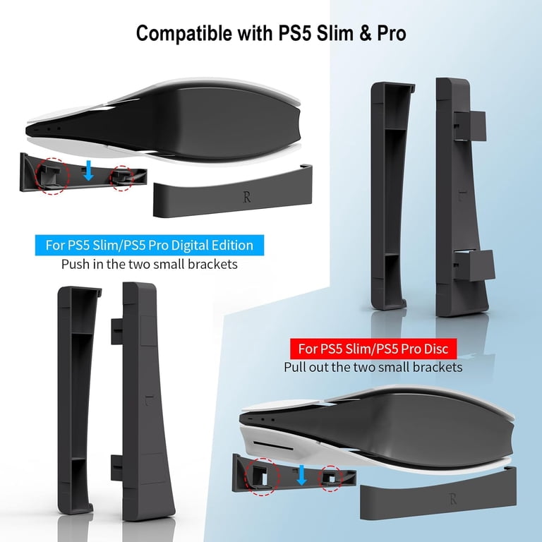 Horizontal Stand Base For PlayStation 5 - Compatible With PS5 Disc & Digital Edition Consoles