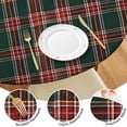 thumbnail image 4 of Green and Red Christmas Plaid Pattern Round Fitted Tablecloth with Elastic Edge,Dining Table Cover Waterproof,Outdoor Round Tablecloth for Camping,Dining,Indoor and Outdoor, 4 of 7