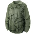 thumbnail image 2 of Men's Camo Print Color Block Shirt,Long Sleeve Crew Neck Breathable Quick Dry Clothes, Casual Athletic Fall Daily Top Army Green M, 2 of 6
