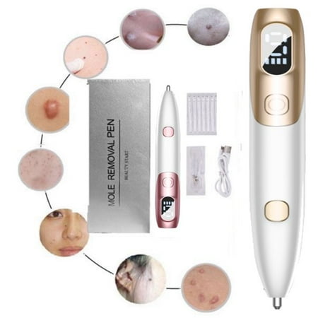 Skin Tag Freckle Wart Dot Mole Remover Pen Dark Spot Tattoo Removal 5th Gen. Ver. Portable USB LCD Charge Electronic High Tech Ion Device and Tag Eliminator