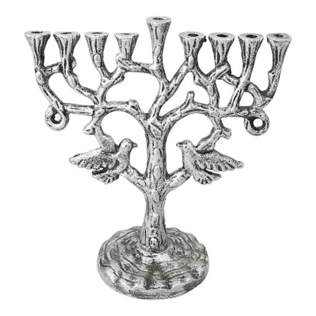 Nua Collection 59041 Metal Birds Menorah 10 in.