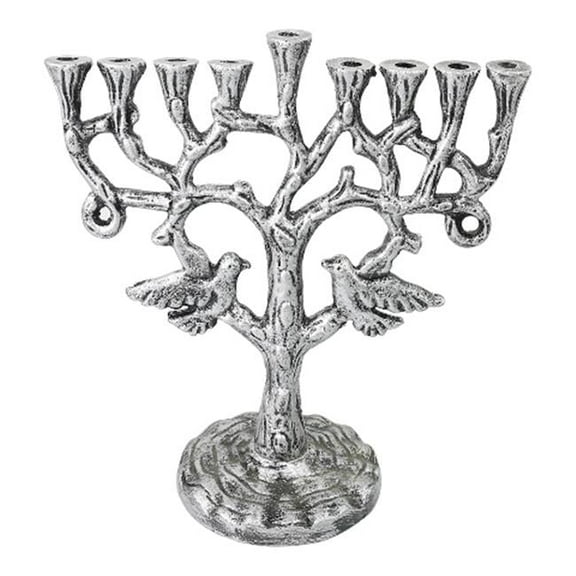 Nua Collection 59041 Metal Birds Menorah 10 in.