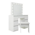 thumbnail image 5 of Jopath Large White Vanity Desk with Mirror and Light,Makeup Vanity Table with 7 Drawers for Bedrooms, 5 of 7