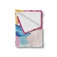 thumbnail image 2 of Colorful Soft Flannel Fleece Blanket, Vibrant Colored Different Flowers Blooming Spring and Summer Themed Drawing Style, Cozy Plush for Indoor and Outdoor Use, 50" x 70", Multicolor, by Ambesonne, 2 of 6