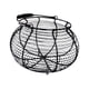 thumbnail image 4 of Cesta de alambre para huevos de gallina, redonda, para recoger huevos de pato, gallina y ganso. Negro, 4 of 9