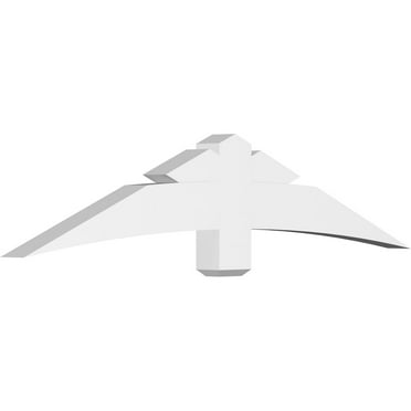 72"W x 15"H x 4"D x 6"F, 5/12 Pitch, Alberta Architectural Grade PVC Gable Bracket