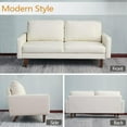 thumbnail image 4 of HomeStock Modern Motifs Stylish Modern Comfortable Couch for Living Room & Office Seating-Color:Beige,Size:Leather Sofa, 4 of 5