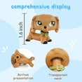 thumbnail image 3 of Minilps Pet Toy Dachshund.Green Eyes,with Collar Accessory,Collectible Mini Toy Figurines, 3 of 9